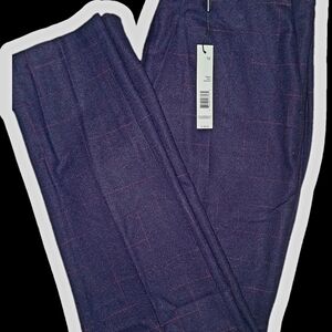 NWT Tahari Deep Navy/Red Slacks